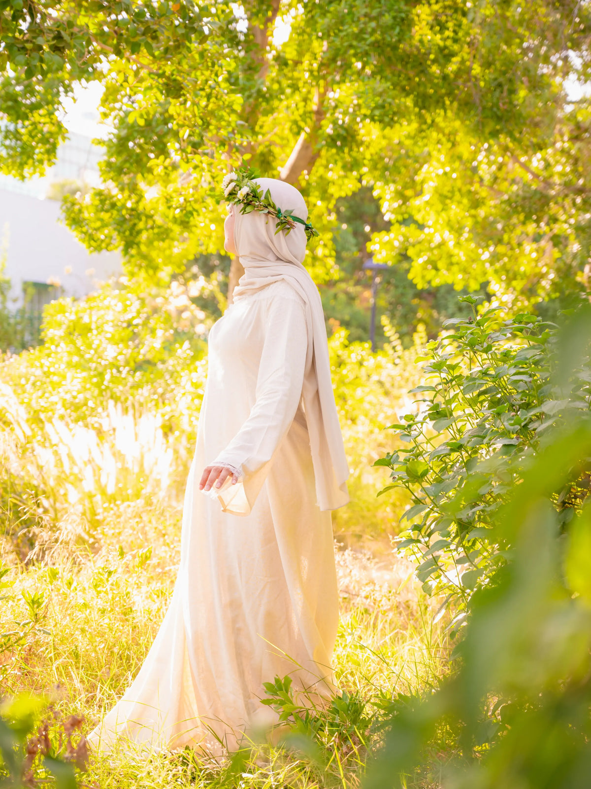 Robe Beige en Lin