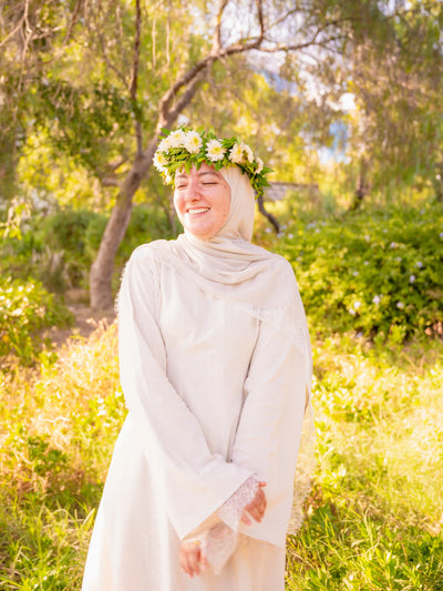Robe Beige en Lin