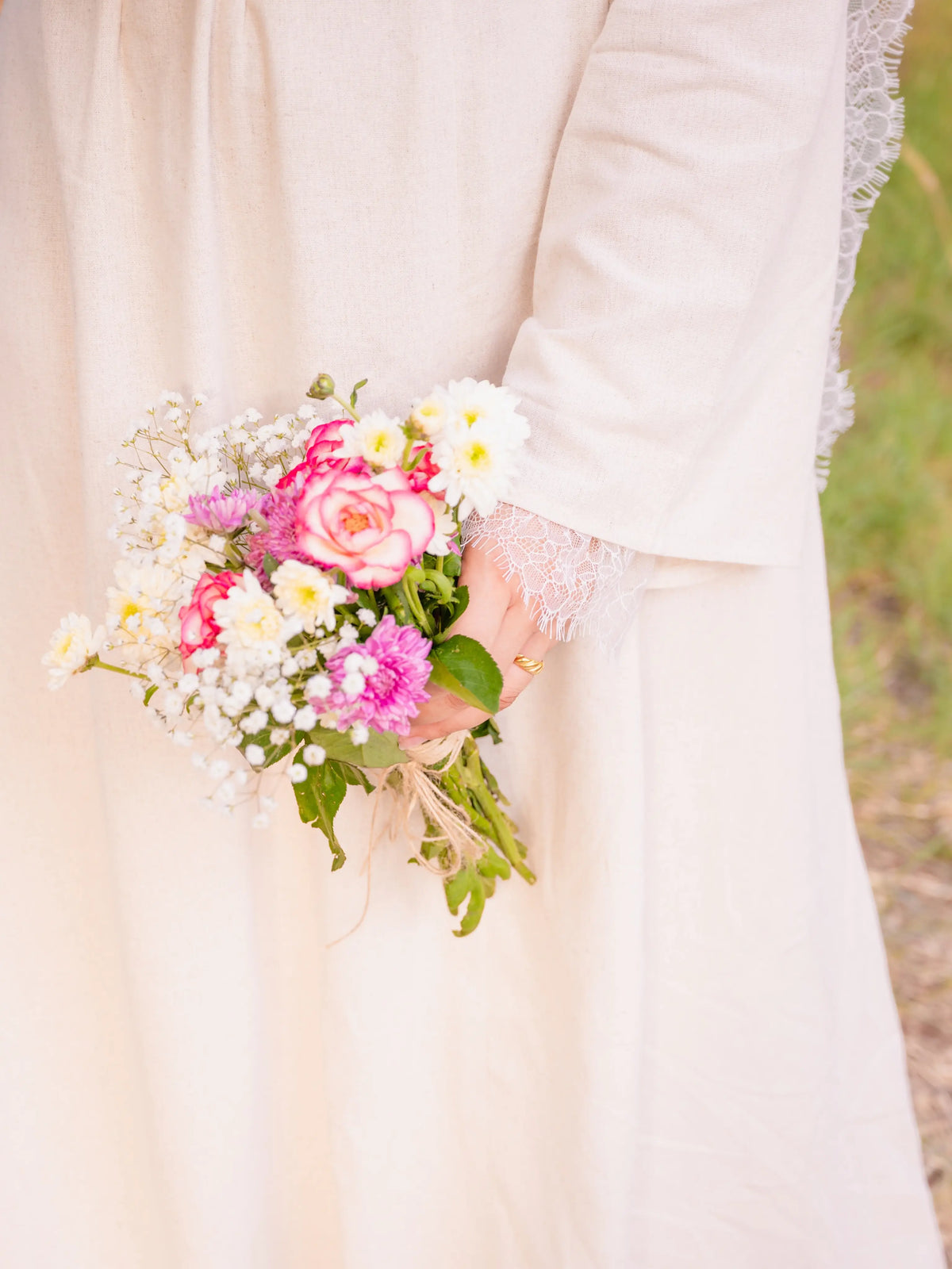 Robe Beige en Lin