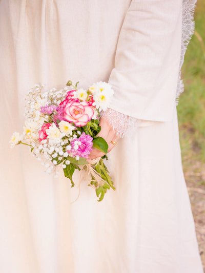 Robe Beige en Lin